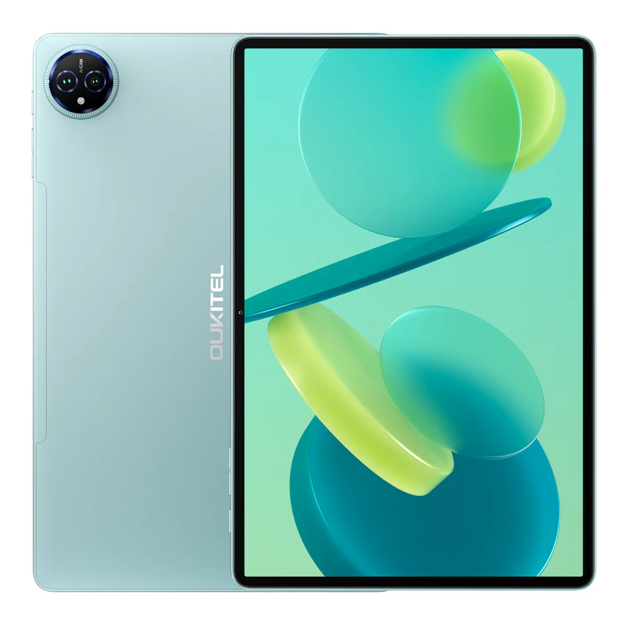 Tablete, Laptopuri si Accesorii - Tabletă Oukitel OT12, Verde, 4G LTE, 11" 2K IPS, 16GB RAM (4GB + 12GB extensibili), 256GB ROM, Android 14, Cameră 16MP, Baterie 8000mAh, Dual SIM