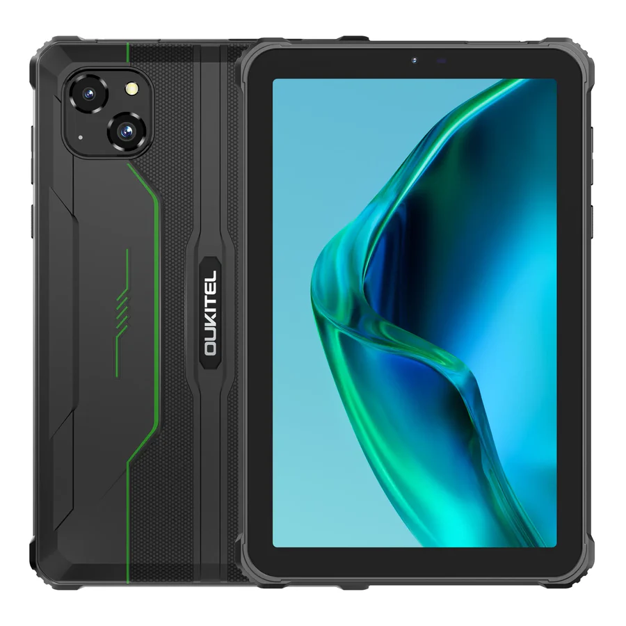 Tablete - Tableta OUKITEL RT3 PRO, Verde, 4G, 8'' HD Display, Android 14, 16GB RAM (4GB+12GB RAM extensibil), 128GB ROM, 16MP + 8MP, 5150mAh, Dual SIM
