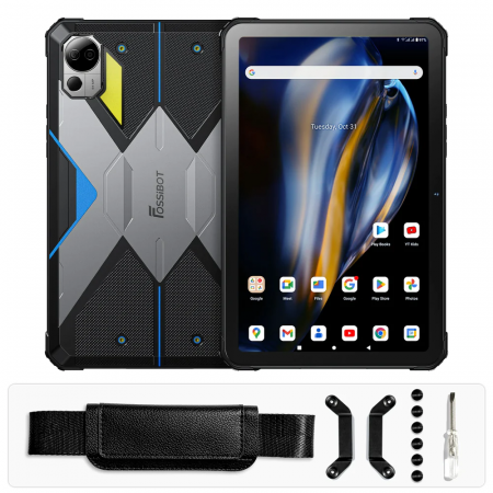 Tableta Fossibot DT2 Albastra 4G, 10.4'' HD 2K, 20GB RAM (12GB + 8GB extensibili), 256GB ROM, 64MP+32MP, Android 13, MT8781 Octa Core, 22000mAh, incarcare 66W, NFC, OTG, Wifi6, Quad Box, Dual SIM [1]