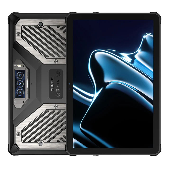 Tablete - Tableta Oukitel RT10, Black, 5G, 11'' FHD, Android 15, 36GB RAM (12GB + 24GB RAM extensibil), 512GB ROM, 64MP + 32MP, Baterie 25000mAh, Dual SIM
