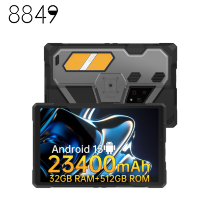 Tablete - Tableta PC Unihertz 8849 Pad Tank Ultra, Black, Proiector Video  260 lumeni, 5G, 10.95'' FHD+, 120 Hz, Android 15, 32GB RAM (16GB + 16GB extensibili), 512GB ROM, 50MP, 23400mAh, Dual SIM