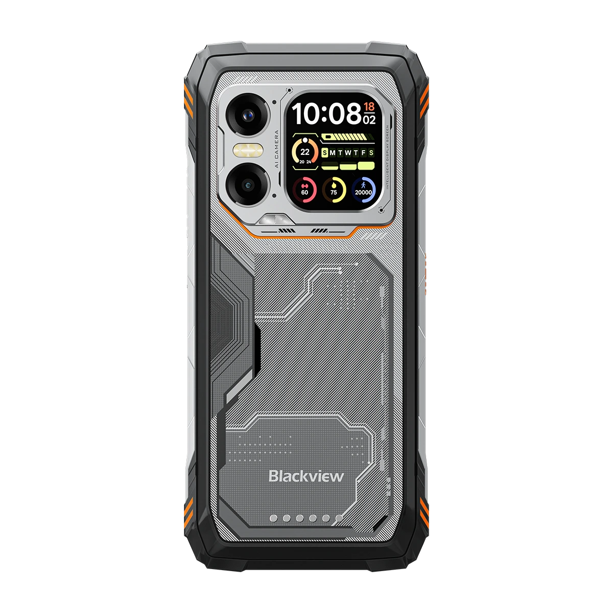 Mobiltelefon Blackview Xplore 1, Narancssárga, 5G, 6.78″ FHD+, 48GB RAM (16GB + 32GB Bővített), 512 GB ROM, 64 MP, Android 15, Dimensity 7050, Másodlagos kijelző, Éjjellátó, 20000 mAh, 55 W, Dual SIM [1]