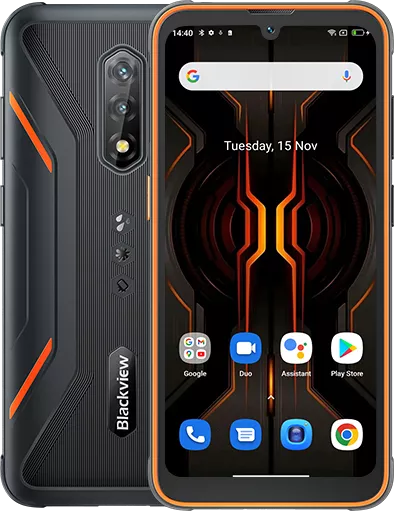 Telefoane Rezistente - Telefon Mobil Blackview BV5200 Pro, Portocaliu, 4G, Ecran 6.1" IPS HD+, 7GB RAM (4GB + 3GB extensibil), 64GB ROM, Android 12, Helio G35, 5180mAh, 10W, Incarcare inversa, Dual SIM