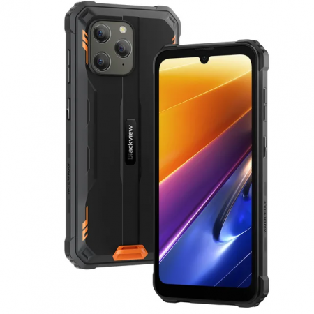Telefoane Rezistente - Telefon mobil Blackview BV5300 Plus, Orange, 4G, 6.1'' HD+, 24GB RAM (8GB + 16GB extensibili), 128GB ROM, NFC, ArcSoft 13MP+5MP, Android 13, MediaTek Helio G72, 6580mAh, Dual SIM