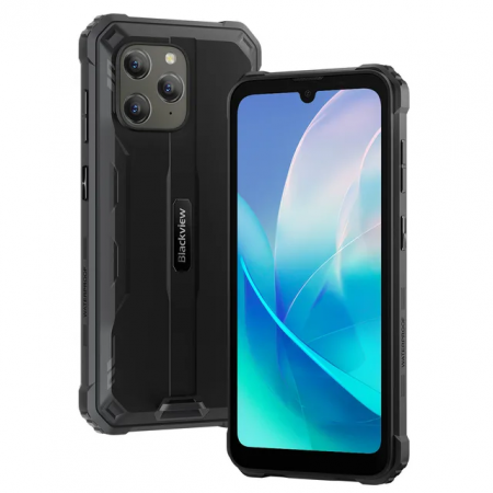 Telefoane Rezistente - Telefon mobil Blackview BV5300 Plus, Black, 4G, 6.1'' HD+, 24GB RAM (8GB + 16GB extensibili), 128GB ROM, NFC, ArcSoft 13MP+5MP, Android 13, MediaTek Helio G72, 6580mAh, Dual SIM