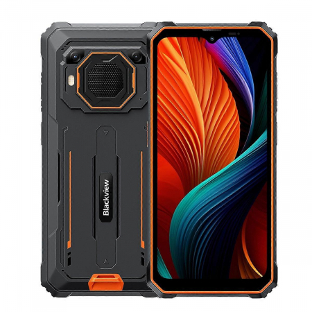 Telefoane - Telefon mobil Blackview BV6200 Plus Portocaliu, 4G, 6.56"HD+IPS, Boxa 3W, 24GB RAM (8GB + 16GB extensibili), 256GB ROM, Android 14,  Unisoc T606, NFC, 11000mAh, 18W, Dual SIM