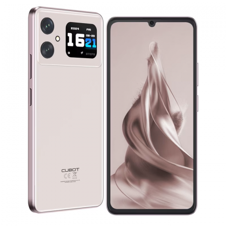 Telefoane - Telefon Mobil Cubot A20, Roz, 4G, 6.745" HD+ 90Hz, 12GB RAM (4GB + 8GB extensibili), 128GB ROM, Android 14, SC T616 Octa-Core, 48MP+16MP, OTG, Face ID, baterie 5100mAh, Dual SIM
