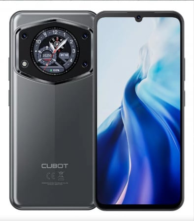 Telefoane - Telefon mobil Cubot A30, Gri, 4G, 6.745" HD+ 90Hz, Dual Screen, 16GB RAM (6GB+10GB extensibil), 128GB ROM, Android 14, Unisoc T616, 48MP, 5100mAh, Face ID, Dual Sim