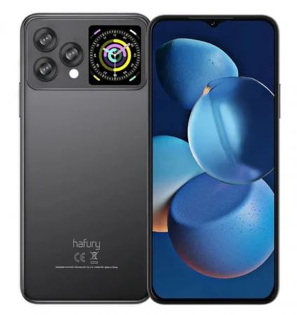 Phone - Mobile phone Cubot Hafury V1, Black, 4G, 6.583" FHD+, 16GB RAM (8GB + 8GB expandable), 256GB ROM, Android 13, MT8788V/WA, Octa-Core, 64MP + 32MP, NFC, OTG, Fingerprint, 4350mAh, Dual SIM