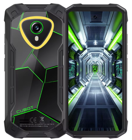 Telefoane Rezistente - Telefon mobil Cubot King Kong MINI 4, Verde, 4G, 4.7" IPS, 16GB RAM (6GB+10GB Extensibili), 128GB ROM, 48MP, Android 15, Unisoc, NFC, Face ID, 4700mAh, Dual SIM