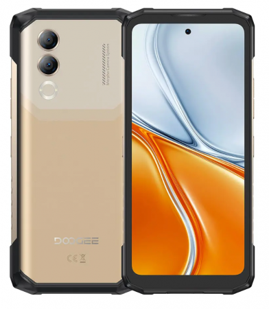 Telefoane Rezistente - Telefon mobil DOOGEE Blade 20 Turbo, Auriu, 5G, 6.6" HD+ IPS 90Hz, 32GB RAM (8GB + 24GB extensibili), 256GB, Android 15, 50MP, Dimensity 7050 Octa-Core, 10300mAh, 33W, Face ID, NFC, Dual SIM