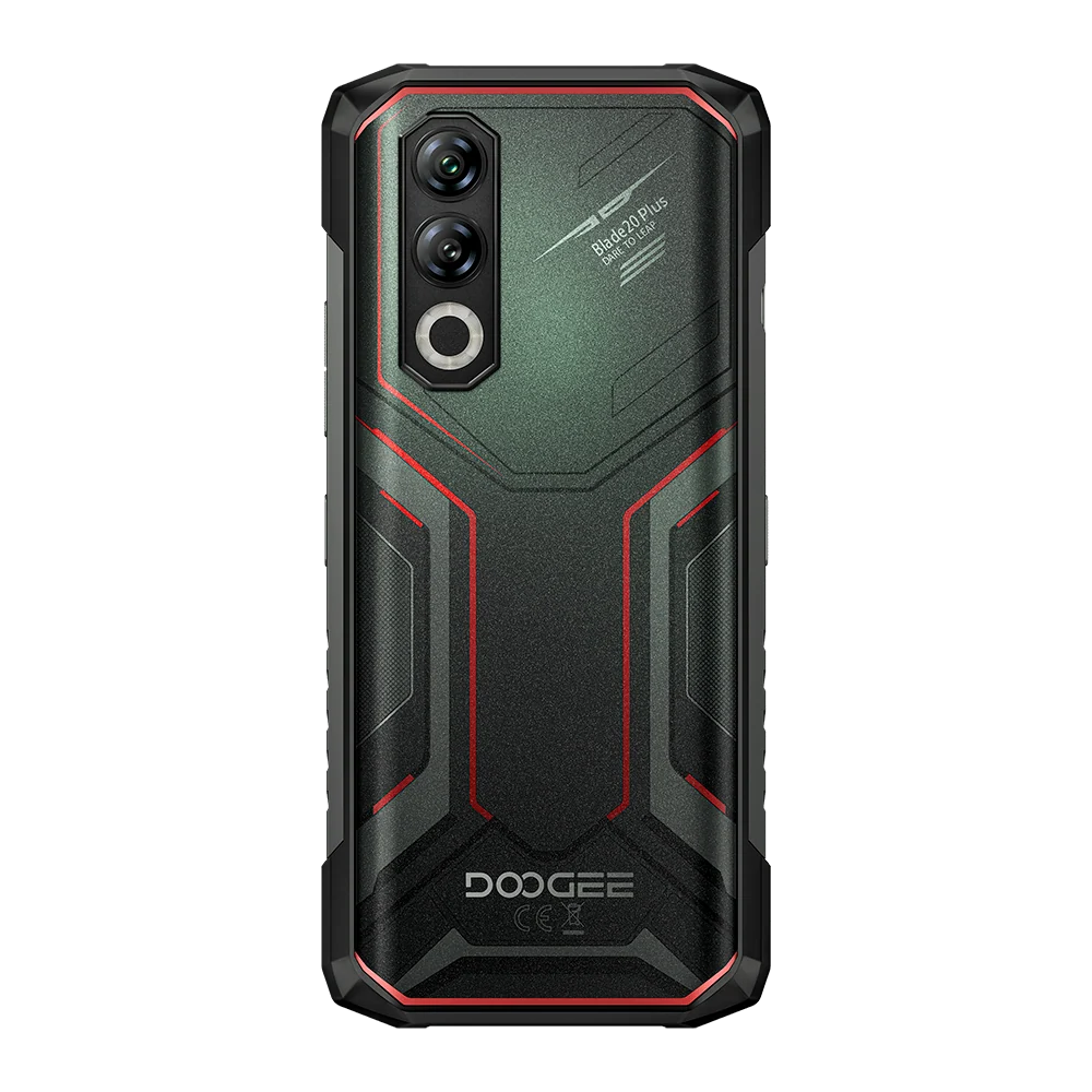 DOOGEE Blade20 Plus Mobile Phone, Red, 4G LTE, NFC, 6.6” HD+ 120Hz, 48GB RAM (6GB + 42GB Extended), 256GB ROM, Helio G100, 11800mAh 33W, 20MP Night Vision, Android 16, Dual SIM [1]