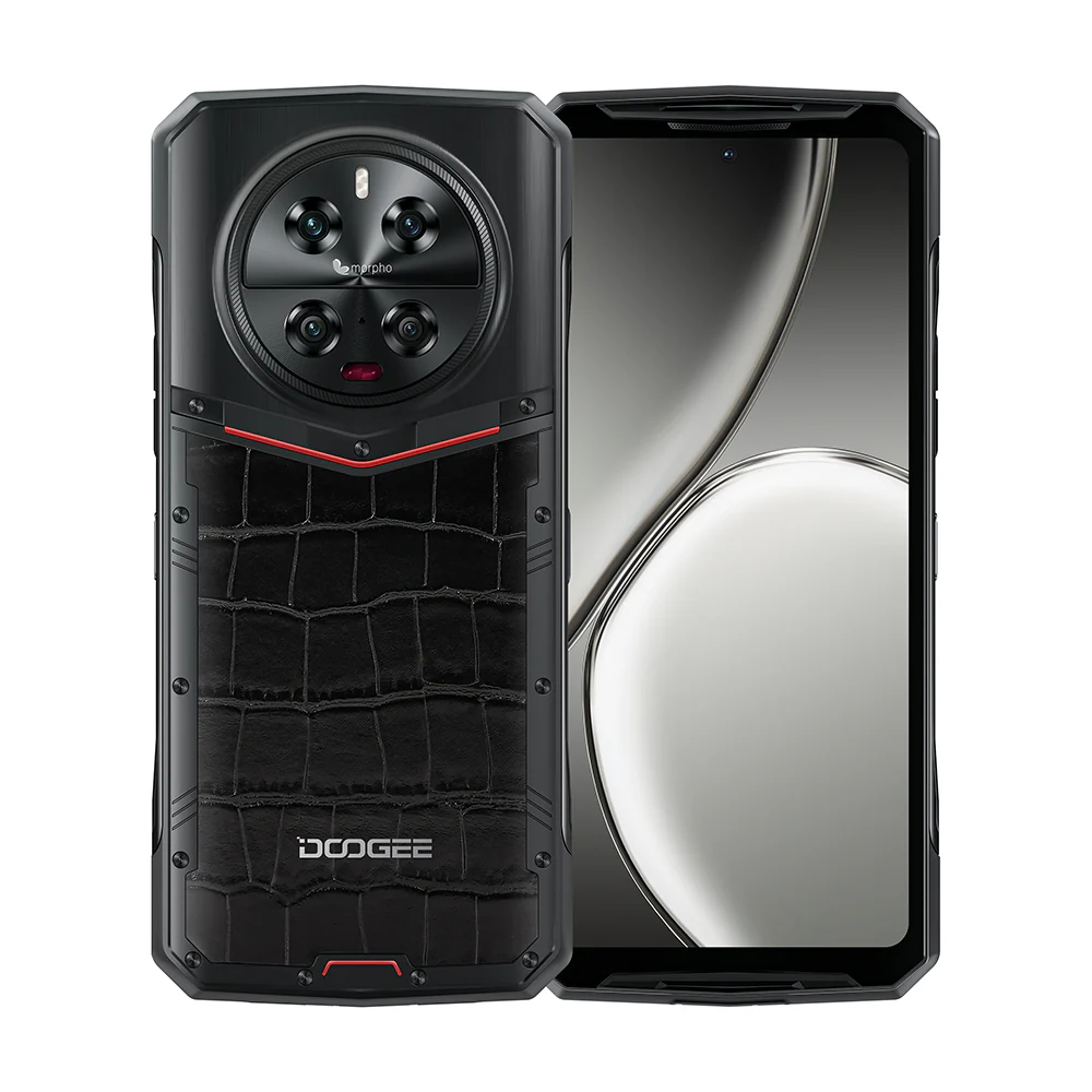Telefoane - Telefon mobil Doogee DK10, Negru Piele, 5G, 6.67" 120Hz 2K AMOLED, 32GB RAM (12GB + 20GB extensibili), 512GB ROM, Android 13, Dimensity 8020, Morpho® Quad Camera, NFC, OTG, FM, 5150mAh, 120W, Dual SIM