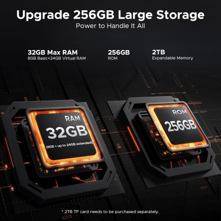 Telefon Mobil Doogee Fire 5 Ultra Gri, 4G, 256GB, 32GB RAM (8GB+24GB), Android 15, Baterie 13000mAh, Lumini Camping 1200LM, Camera 48MP AI, Selfie 8MP, Dual Sim [5]