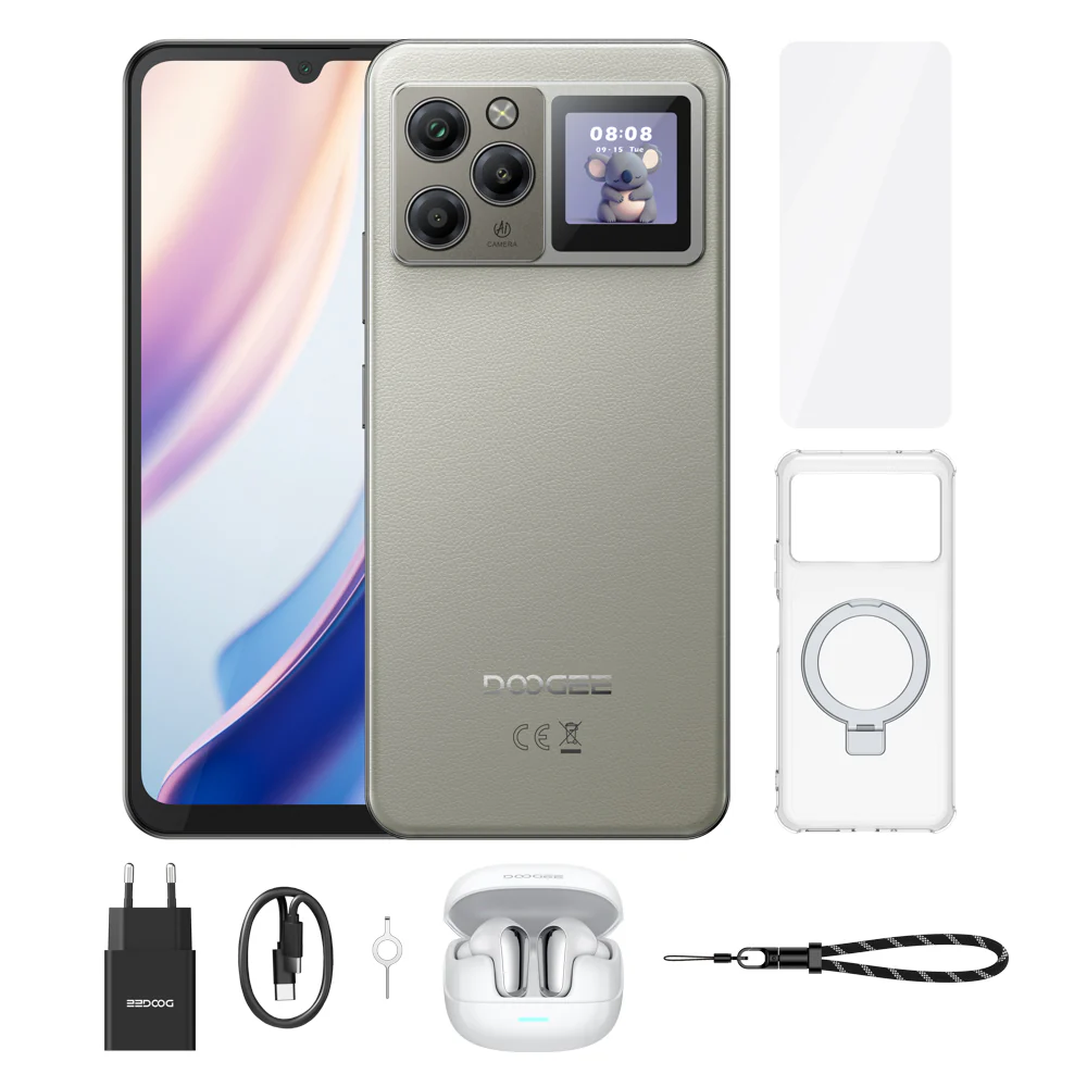 Telefoane Rezistente - Telefon Mobil DOOGEE M30 Pro VIP Rugged, Gri, 4G, Ecran 6.88" 120Hz + Display secundar 1.3", 64GB RAM (8GB + 56GB extensibili), 256GB, Cameră 64MP, Baterie 8000mAh, Android 16, NFC, Dual SIM