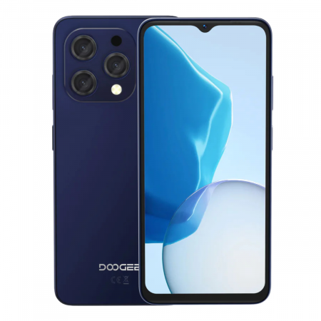 Phone - Mobile Phone Doogee N55 Pro, Blue, 4G, 6.56'' HD+ 90Hz IPS, Android 14, 16GB RAM (6GB + 10GB Extended RAM), 256GB ROM, 13MP + 8MP, 5150mAh, Dual SIM