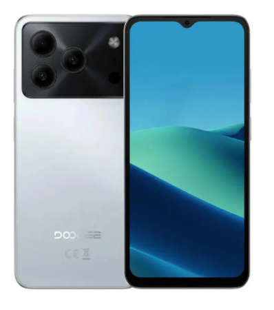 Telefoane (Smartphone) 5G - Telefon Mobil Doogee Note 56 Plus, Alb, 4G, 6.56" HD+ IPS 90Hz, 48GB RAM (6GB + 42GB Extensibili), 256GB ROM, 50MP, Android 16, Unisoc T7225, Gemini AI, NFC, 6150mAh, 18W, Dual SIM