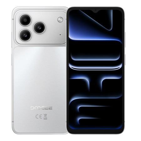 Doogee mobile phones - DOOGEE Note 57 Lite Mobile Phone, Silver, 4G LTE, 6.56" HD+ 90Hz, 12GB RAM (3GB + 9GB Expandable), 32GB ROM, SC9863A, 13MP Camera, 6150mAh, Android 16, Dual SIM
