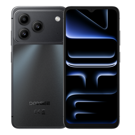 Doogee mobile phones - DOOGEE Note 57 Lite Mobile Phone, Black, 4G LTE, 6.56" HD+ 90Hz, 12GB RAM (3GB + 9GB Expandable), 32GB ROM, SC9863A, 13MP Camera, 6150mAh, Android 16, Dual SIM