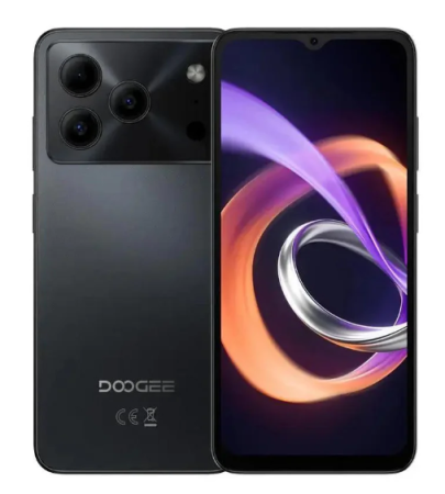 Telefoane (Smartphone) 5G - Telefon Mobil Doogee Note 56 Plus, Negru, 4G, 6.56" HD+ IPS 90Hz, 48GB RAM (6GB + 42GB Extensibili), 256GB ROM, 50MP, Android 16, Unisoc T7225, Gemini AI, NFC, 6150mAh, 18W, Dual SIM