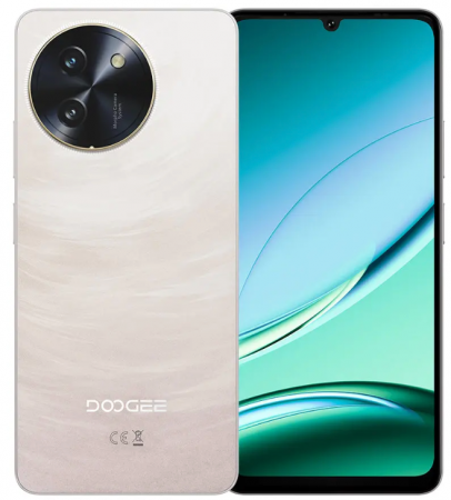 Telefoane - Telefon Mobil Doogee Note 59 Pro, Crem, 5G, 6.75" HD+ IPS 120Hz, 32GB RAM (8GB + 24GB extensibil), 256GB, Android 15, Unisoc T8200, 16MP+8MP, 6250mAh, NFC, Dual SIM