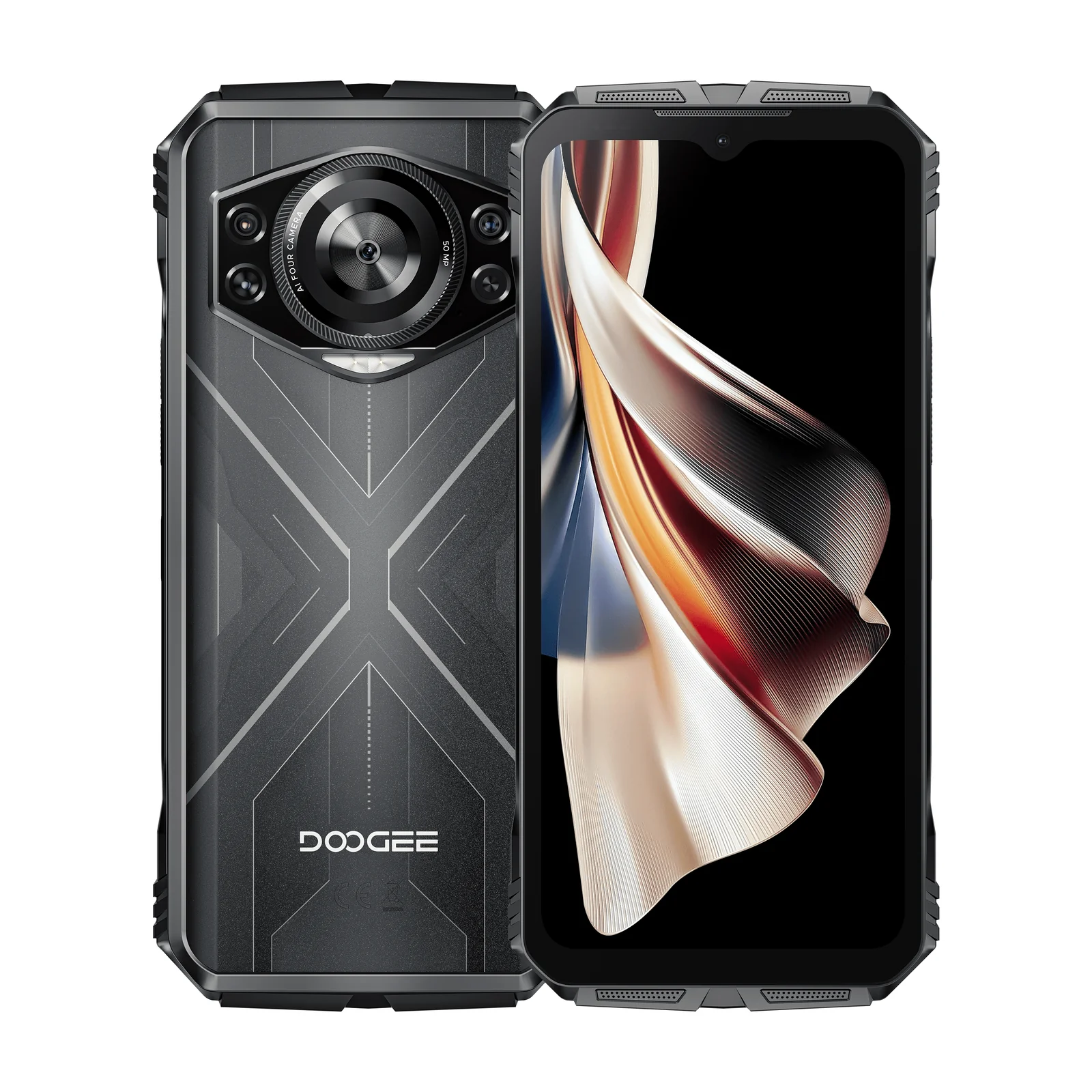 Telefoane - Telefon mobil Doogee S Cyber, Silver, 4G, 6.58" FHD+ 90Hz, 20GB RAM(8GB + 12GB extensibil), 256GB ROM, Camera 50MP, Spreadtrum T606 Octa Core, Android 14, 10800mAh, NFC, DualSim