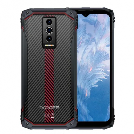 Telefoane Rezistente - Telefon mobil Doogee Blade10, Black Red, 4G, 6.56" HD+ 90Hz, 9GB RAM(4GB + 5GB extensibil), 128GB ROM, Spreadtrum T606 Octa Core, Android 14, 5150mAh, Face ID, DualSim