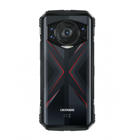 Doogee S118 mobiltelefon, Piros, 4G, 6,58” FHD+ 120Hz IPS, 20GB RAM (8GB + 12GB kiterjeszthető), 512GB ROM, Android 14, Helio G99 Octa Core, 50MP+32MP, 10800mAh, DualSim [1]