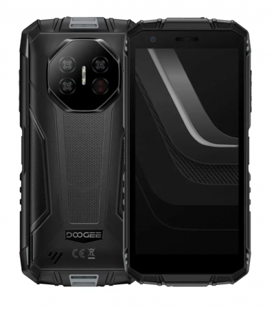 Telefoane Rezistente - Telefon mobil Doogee Fire 3 Pro, Negru, 4G, 5.5" HD+ IPS, 16GB RAM (4GB + 12GB Extensibili), 128GB ROM, 16MP, Android 15, Unisoc T7200, Night Vision, NFC, Incarcare inversa, 8350mAh, 18W, Dual SIM