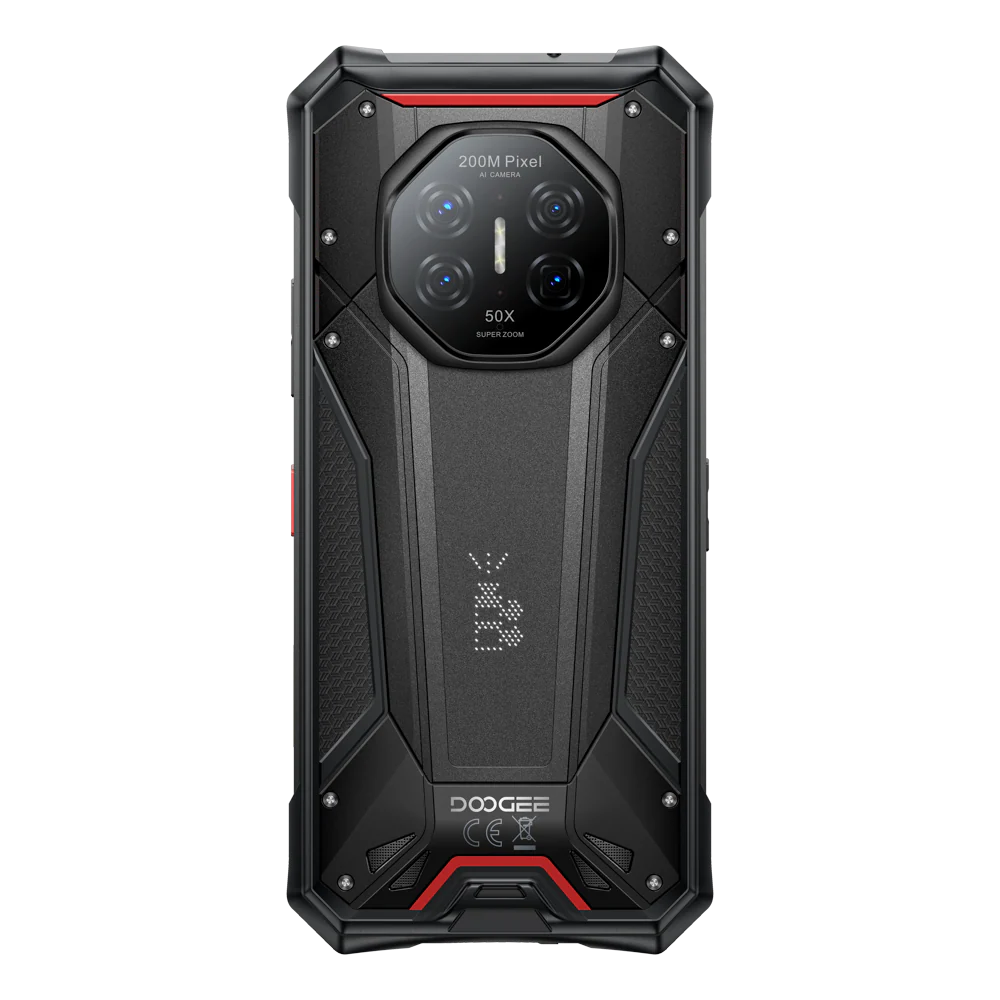 Telefon Mobil DOOGEE S300 Plus, Negru, 5G, 200MP + 64MP Night Vision, 6.78" 120Hz, 48GB RAM (12GB + 36GB extensibili), 1TB, Dimensity 8300, Android 16, NFC, 11000mAh, Dual SIM [1]