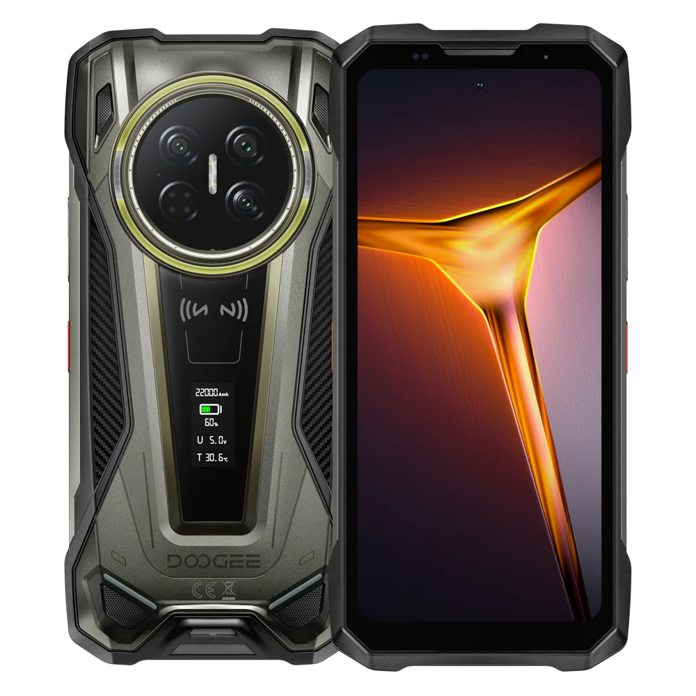 Phone - Mobile Phone DOOGEE V Max 2 Pro, Grey, 5G, 6.78" 120Hz, Refurbished 48GB RAM (16GB + 32GB expandable), 1TB, Dimensity 8300, 22000mAh, 120W Fast Charge, 1000LM Camping Light, Android 16, NFC, Dual SIM