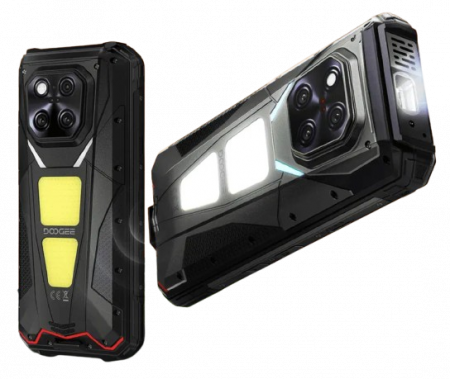 Mobile Phone Doogee V Max LR, Negru, Telemetru laser, 5G, 6.78'' FHD+ 120Hz, 36GB RAM (16GB + 20GB extensibili), 512GB ROM, Android 15, 200MP + 20MP Night Vision, 20500mAh, 45W, Dual SIM [1]