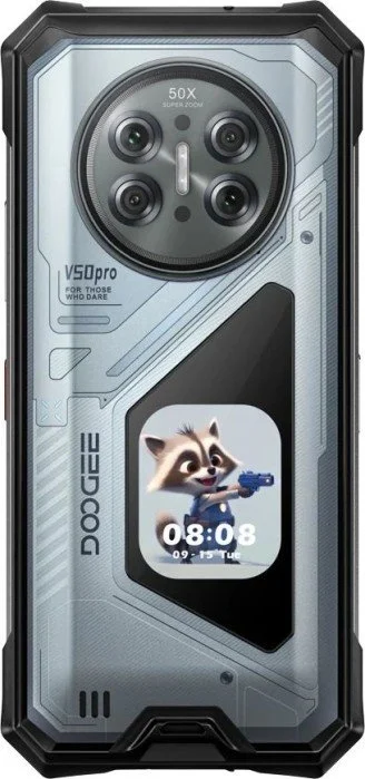 Telefon Mobil DOOGEE V50 Pro, Gri, 5G, 6.78" FHD+ 120Hz, 52GB RAM (16GB + 36GB extensibili), 1TB, Cameră 200MP + 64MP Night Vision, Ecran secundar AMOLED 2.06", Android 16, 11000mAh, Dual SIM [1]