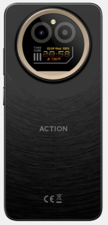 Telefon mobil F150 Action A5 Pro Negru, 4G, 6.88" HD+, 8GB RAM (3GB + 5GB extensibil), 256GB ROM, Android 15 Go, Octa-Core, Face ID, Camera 16MP, 5100mAh, Dual SIM [2]