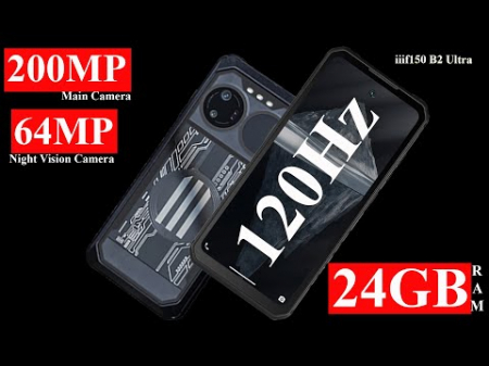 Mobiltelefon 150 B2 Ultra Black, 200MP, 4G, 6,78" FHD+, 120Hz, Másodlagos kijelző, 24GB RAM (12GB + 12GB bővíthető), 256GB ROM, Helio G99, 15000mAh, Dual SIM [1]