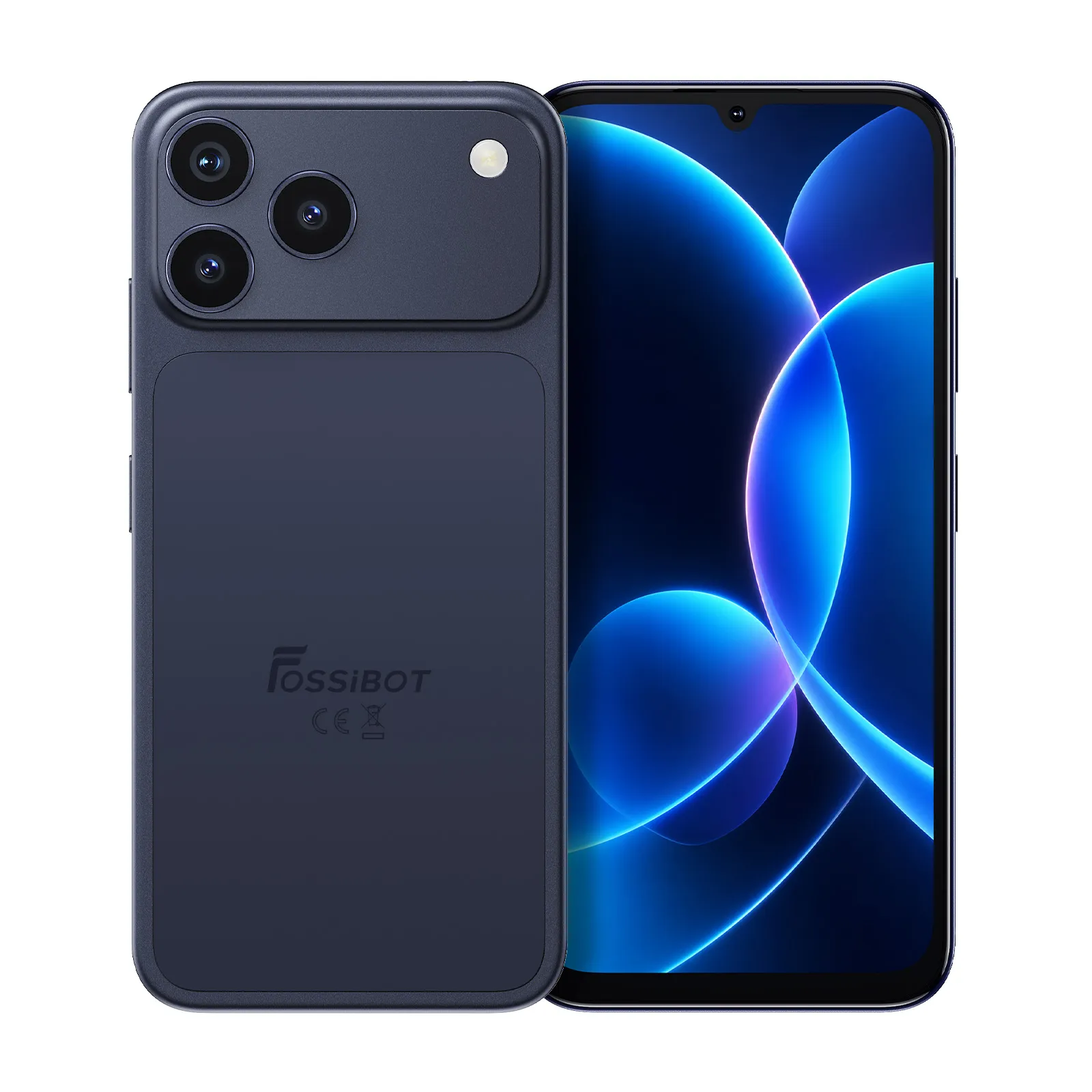 Telefon Mobil FOSSiBOT C17, Albastru, 4G LTE, 6.9” HD+ 120Hz, 16GB RAM (4GB + 12GB extensibili), 128GB ROM, Unisoc T615, 5000mAh, Cameră 16MP AI, Fosi AI, Gemini AI, Android 16, Dual SIM