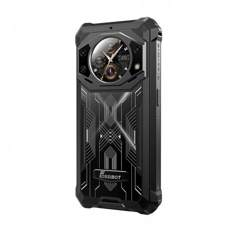 Mobile Phone FOSSiBOT F101 Pro, Black, 4G, Dual Display, 5.45" HD+ IPS 1.32", 15GB RAM (8GB + 7GB expandable), 128GB ROM, 24MP+8MP, Android 13, MT8788 Octa Core, NFC/HAC, 10600mAh, 18W, Dual SIM [2]