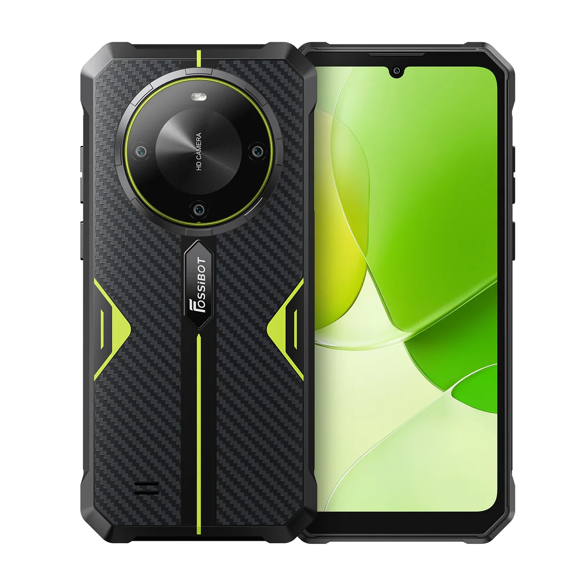Telefon mobil FOSSiBOT F105, Green, 4G, 6.745”HD+, 12GB RAM (4GB + 8GB extensibili), 64GB ROM, 20MP, Android 14, MT8768 Octa-Core, NFC, 10300mAh, Dual SIM [2]