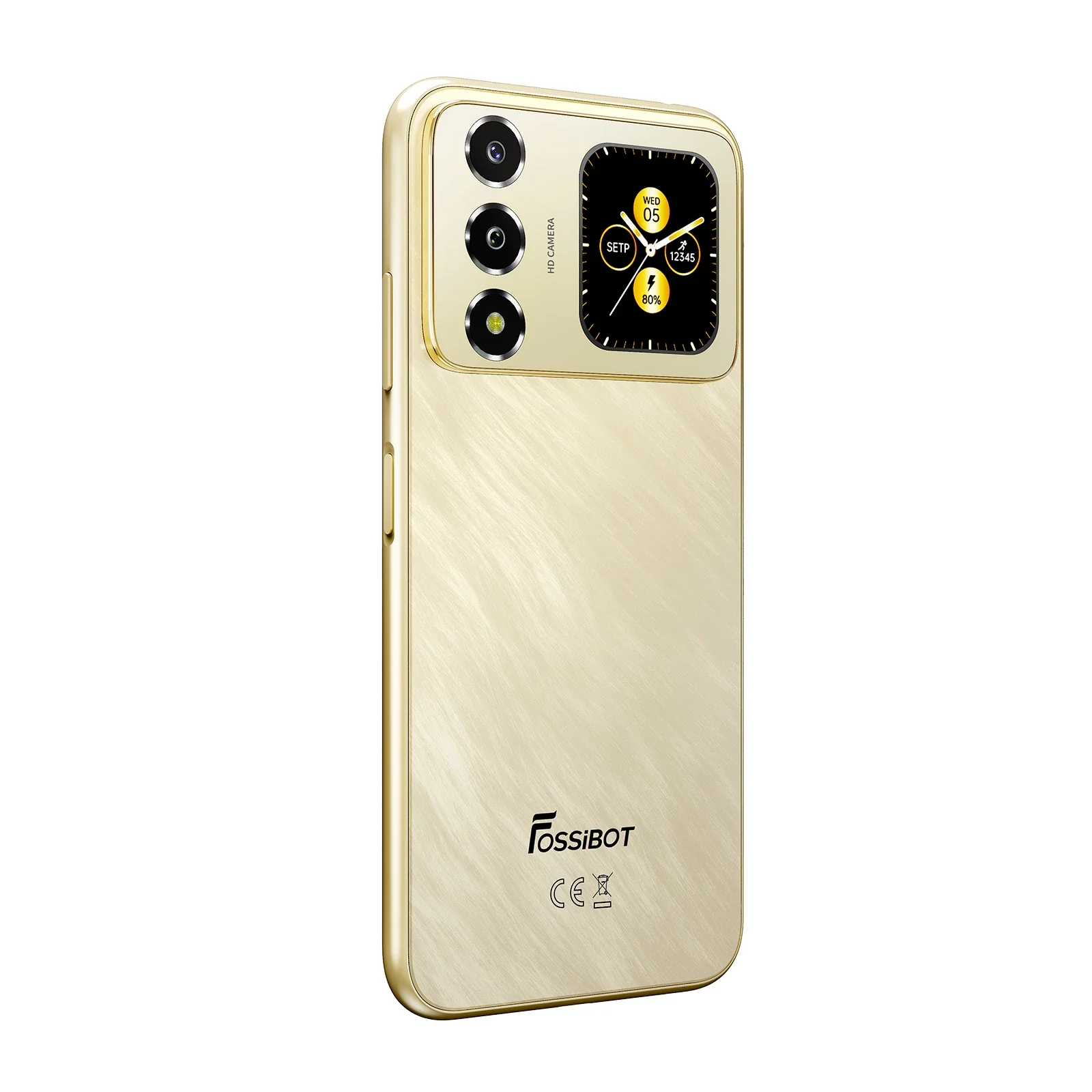 FOSSiBOT S7 PROMobile Phone, Gold, 4G LTE, NFC, 6.9” HD+ 120Hz, 1.85” Rear Display, 32GB RAM (8GB + 24GB Extended), 256GB ROM, Unisoc T615, 5000mAh 10W, Android 16, Dual SIM [5]