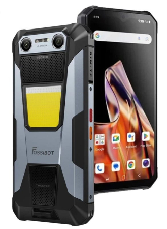 Rugged Phones - FOSSiBOT F106 Plus Mobile Phone, Black, 4G LTE, 120dB Dual Speakers, 18GB RAM (6GB + 12GB Extended), 128GB, 50MP + 20MP Night Vision Camera, Android 16, NFC, 12000mAh, Dual SIM