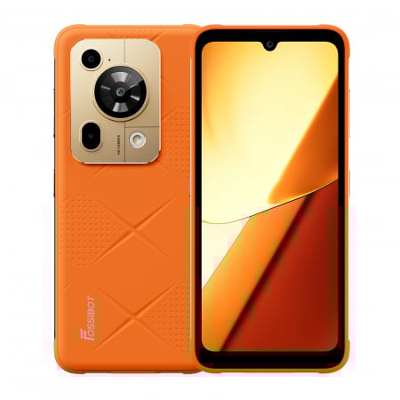 Phone - Mobile phone FOSSiBOT F112 Pro 5G, Orange, 6.88” HD+ IPS, 24GB RAM (8GB + 16GB expandable), 256GB ROM, Android 14, Reverse charging, 50MP+16MP, 18W, Dual SIM Hybrid