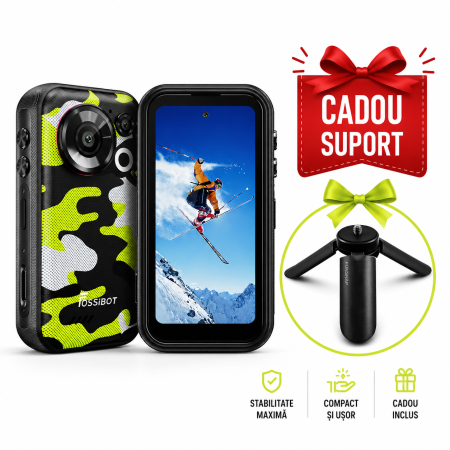 Telefoane Rezistente - Telefon Mobil FOSSiBOT F116 Pro Verde, 5G, 4.05" 120Hz, 36GB RAM (12GB+24GB extensibili) 256GB ROM, MediaTek Dimensity 7300, Cameră 48MP Ultra-Wide, 3700mAh, Încărcare 33W, Dual SIM