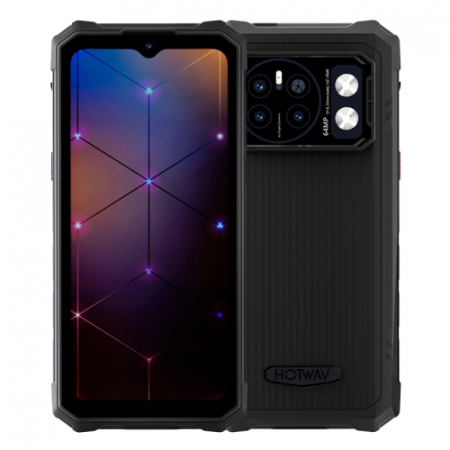 Telefoane - Telefon mobil HOTWAV Cyber 13, Negru, 4G, 6.6" FHD+, 16GB RAM(8GB + 8GB extensibil), 128GB ROM, Android 14, Unisoc T606, 10800mAh, NFC, Face ID, Dual SIM