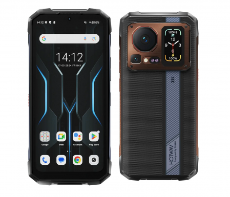 Telefoane Rezistente - Telefon mobil HOTWAV Cyber 16 Pro, Auriu, 4G, 6.6″ 2K 120 Hz, 24 GB (8GB + 16GB extensibili), 512 GB ROM, 108 MP, Android 15, Helio G100, Ecran tactil spate, NFC, 6280mAh, 33W, Dual SIM