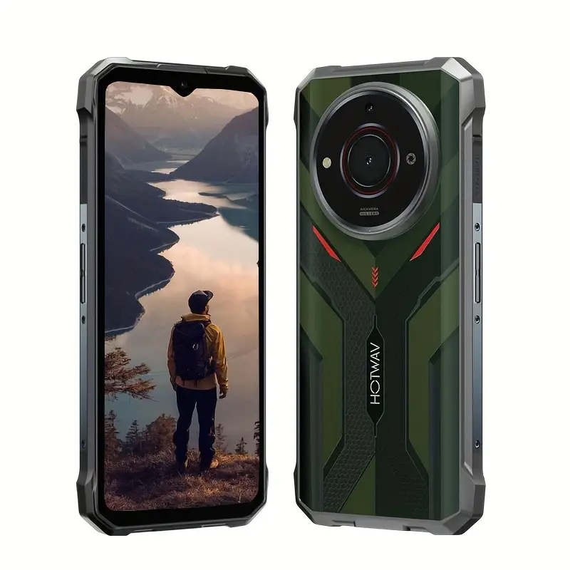 Phone - Mobile Phone HOTWAV T7S Green, 4G, 6.52" HD+, 8GB RAM (4GB + 4GB expandable), 128GB ROM, Android 13, MT8788, 6280mAh, 20W, Face ID, Dual SIM