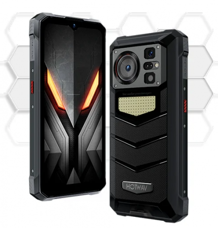 Telefoane - Telefon mobil HOTWAV W11 Negru, 4G, 6.6'' FHD+, 12GB RAM (6GB + 6GB extensibili), 256GB ROM, Android 13, MT8788 Octa-Core, Lanterna 280LM, 24MP Night Vision, 20800mAh, 33W, Amprenta, NFC, Dual SIM