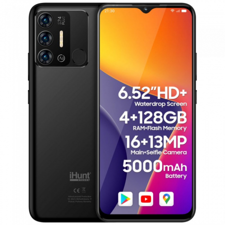 Phone - Mobile phone iHunt S24 Plus, Dual SIM, 128GB, 6.5-inch TFT+ Incell, 4GB RAM, 4G, Phantom Black