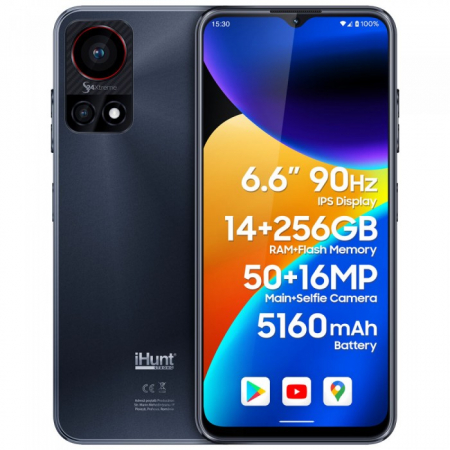 Phone - Mobile Phone iHunt S24 Xtreme, Dual SIM, 256GB, 6.6-inch HD+, 14GB RAM, 4G, Space Black