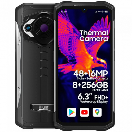 5G Okostelefonok - Telefon mobil iHunt Cyber Flacon Thermal PRO Negru