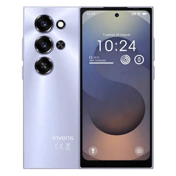 Hírek - invens Ultra S25 Mobiltelefon, Kék, 4G LTE, 6.79” HD+ IPS, Android 16, 20GB RAM (4GB + 16GB Bővített), 128GB ROM, Unisoc T310, 5000mAh, 16MP + 8MP Kamera, Face ID, Dual SIM
